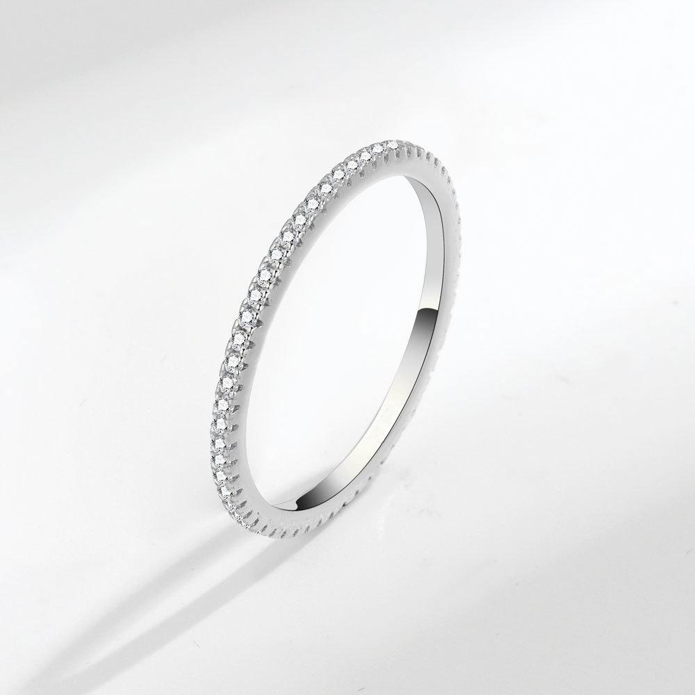 

Luxury Full Paved Diamond Ring For Women Unique Design Versatile Index Finger Band Fashionable Elegant Jewelry Gift no. 10 платиновий