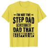 Bonus Dad Men's T-shirts Clothes Step Dad Tee Shirt Homme Birthday Tee Tshirts Short Sleeve O-neck Clothing for Men Tops