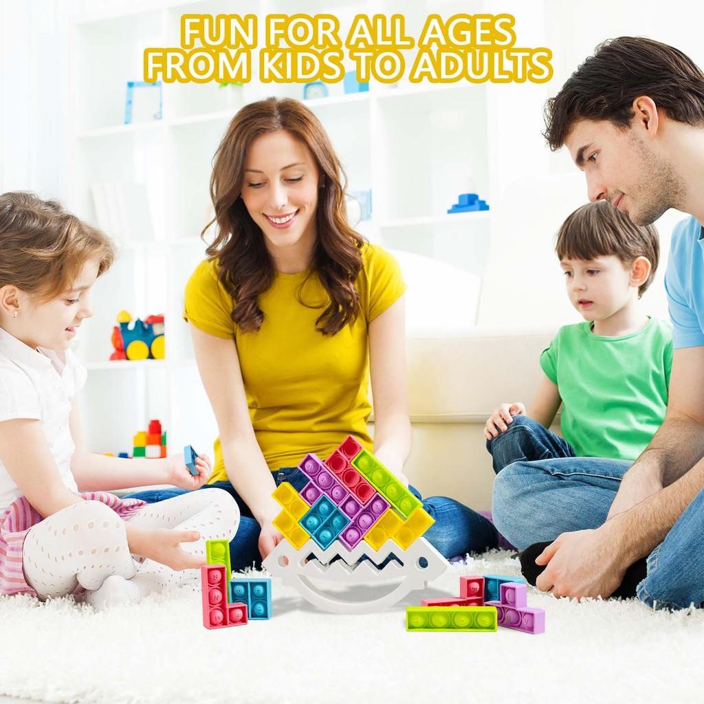 Silicone Kids Stacking Blocks With Balance Fun For Parentchild Play