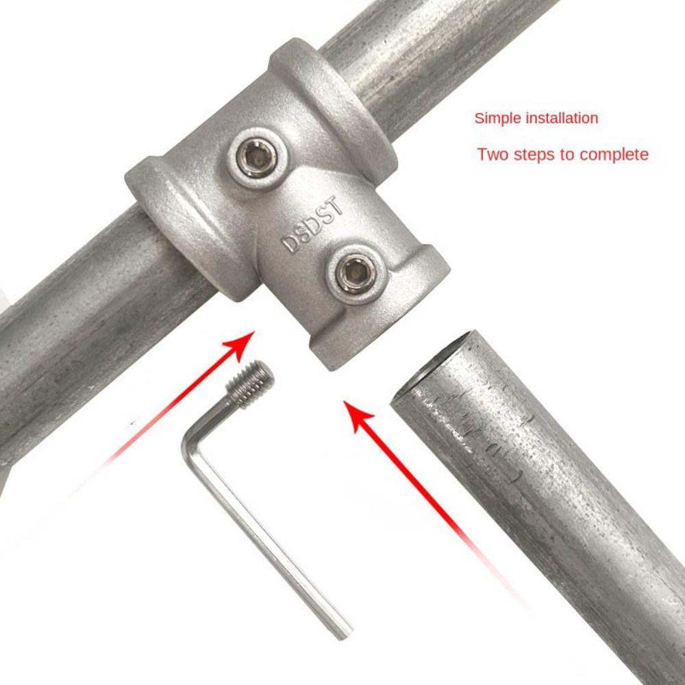 Fixed buckle Frame Fasteners Aluminum Alloy Steel Circular Pipe Connector  Steel Tube Shelf