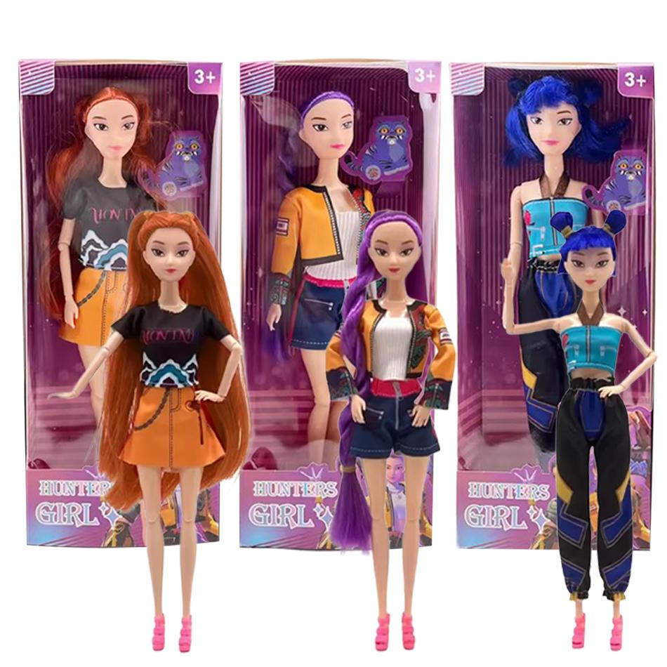 Doll Toys Kpop Demon Hunters Action Figure Toy Rumi Mira Zoey Beautiful Princess Baby Girl Dolls Plastic DlY Toy for Girls