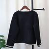 Knitted double-sided woolen cardigan autumn and winter new loose solid color temperament sweater jacket women