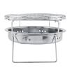 Mini-Grill aus Edelstahl, faltbar, tragbar, runder Grillofen für Outdoor-Camping, Terrasse