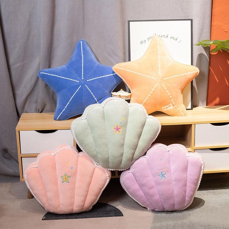 Cozy And Adorable Shell Starfish Plush Pillow For Sleeping And Gift Giving