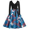 JPNTKY Fashion Spring Autumn Long Sleeve  V-Neck Casual Dresses