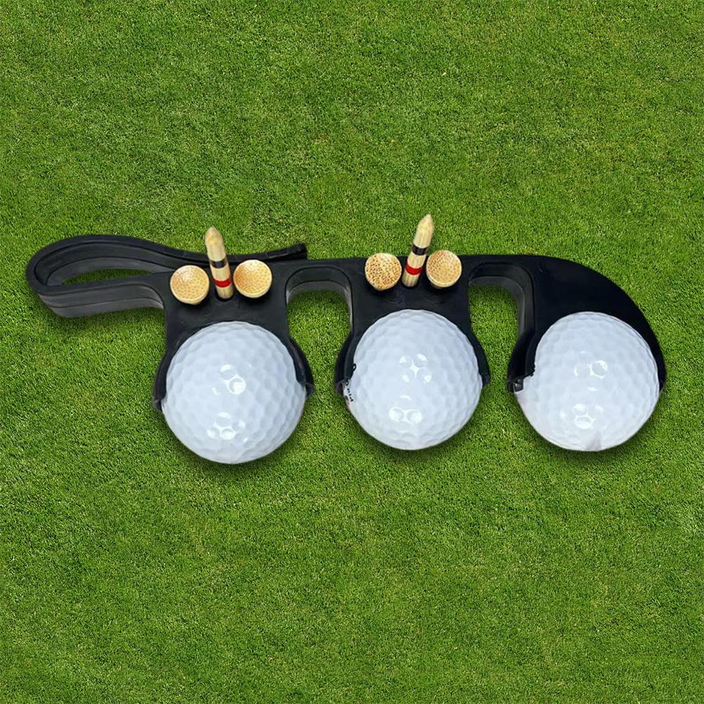 Golf Ball Holder Clip Organizer with Tee Holder Golf Ball Clamp Storage Holder Golf Ball Clip Holder Portable Golf Accessories China Mainland