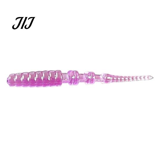 Tear Resistant Soft Baits 50Pcs Bionic Worm Bait, 40MM/0.37g 50MM/0.45g Artificial Lure with Needle Realistic Swimming Lures Tail, Swim for Freshwater