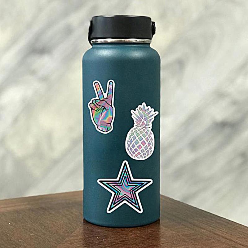 50 de bucăți autocolante holografice în stil laser pentru valiză pentru chitară autocolant graffiti pentru cască