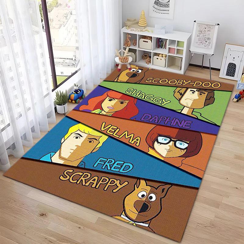 Halloween cartoon comedy adventure movie Scooby-Doo carpet is suitable for living room and bedroom doormats office balcony decorative carpet V14