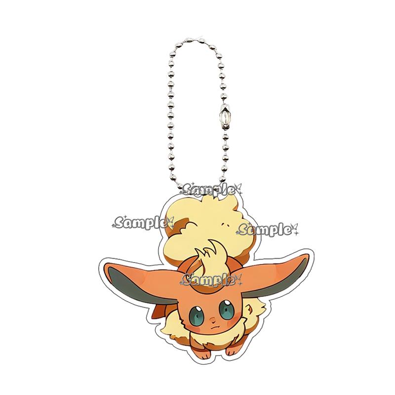 PKM Umbreon Jolteon Glaceon Vaporeon Eevee Anime Cartoon Accessory Acrylic Keychain Backpack Decoration Charm Pendant Gifts Toys