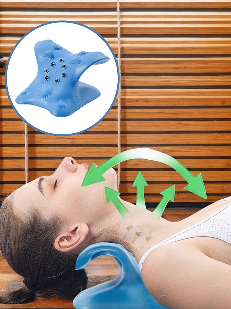 Neck Shoulder Stretcher Relaxer Cervical Chiropractic Traction Device Pillow For Side Back Stomach Sleeper Remedial Pillows