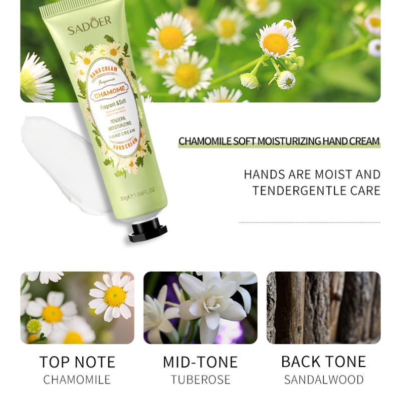 Plant Hand Cream SADOER Plant Essence Hand Cream Moisturizes Skin 30g