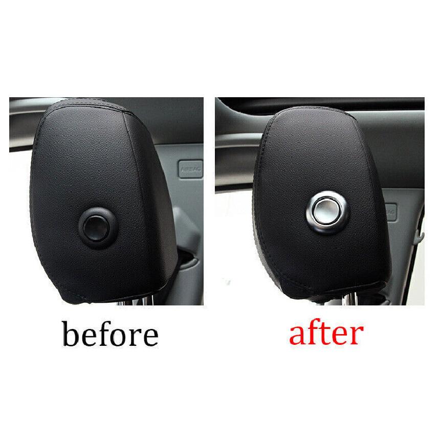 Seat Headrest Button Ring Cover Trim For Defender 110 - GL Matte Silver