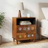Nightstand Brown 50 X 33 X 62 Cm Solid Mango Wood