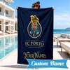 Custom Name FC Porto Emblem Design. Personalized Microfiber Beach Towel, Quick-Dry, Ideal for Summer Travel, Beach Essential, Swimming
