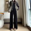 European Cotton Wool Wide-leg Pants for Women Loose Autumn and Winter Lazy Casual Slim Loose Wide-leg Pants Floor-moving Pants