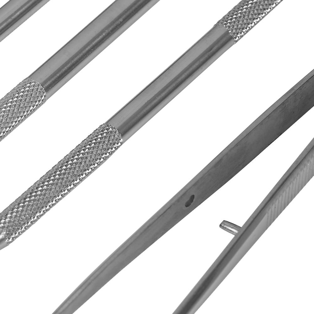 6pcsSet Professional Handle Stainless Dentist Teeth Explorer Needle Cleaning Dental Tool Kit