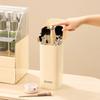 1Pc Makeup Brush Organizer Automatic Lifting Four Grid Storage Cosmetic Tools Eyeliner Eyebrow Pencil Dust-proof Brush Bucket