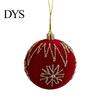 Bell Holiday Ornaments Christmas Red Flocking Wreath Snowfall Elk Noel Home Party Decor Pendant Snowy Winter for Tree Hanging Decorations