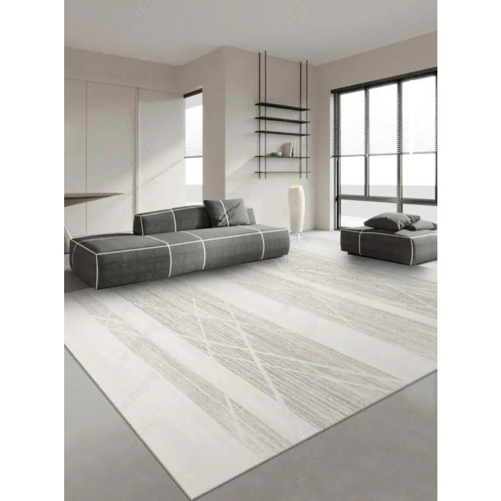 Japanese Style Carpets for Living Room Light Luxury Bedroom Decor Large Area Carpet Home Gray Anti-slip Mat Washable Lounge Rug