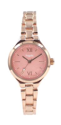 Fragola Colorful Metal Watch Rose Gold [Follow] Nickel-Free H01122S-2 PG/PK Women's