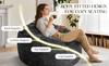 Gebogen Hoge Rug Beanbag Stoel met Volledige Lichaamscontour Ondersteuning voor Meeslepende Ontspanning in Moderne Woonruimtes