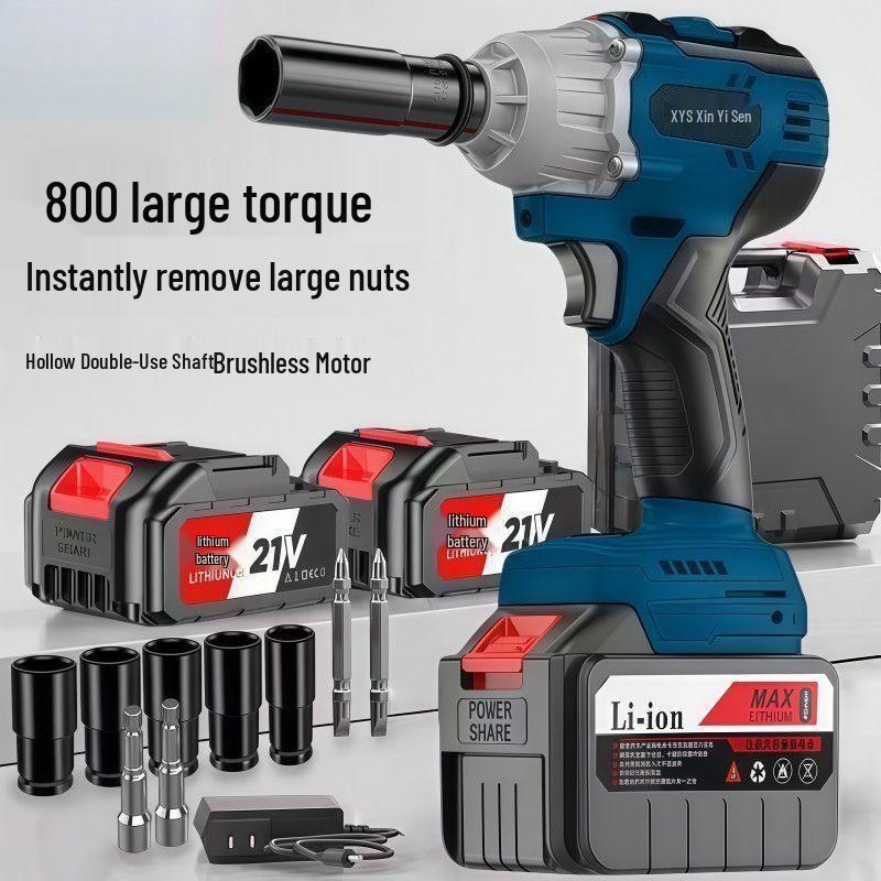 Rechargeable Brushless Impact Wrench with Lithium Battery for Auto Repair & Woodworking