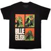 Billie Eilish Unisex T-Shirt: 3 Photo Logo (Black) (Large)