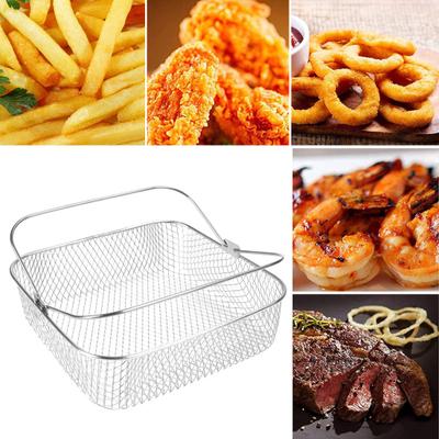 Square Air Fryer Basket for COSORI 5.8QT/for Instant Vortex 6QT Stainless Steel Replacement