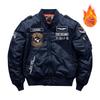 Men's Plus Size Stand-Up Collar Winter Jacket - Warm, Thick Cotton-Padded Flight Jacket 
