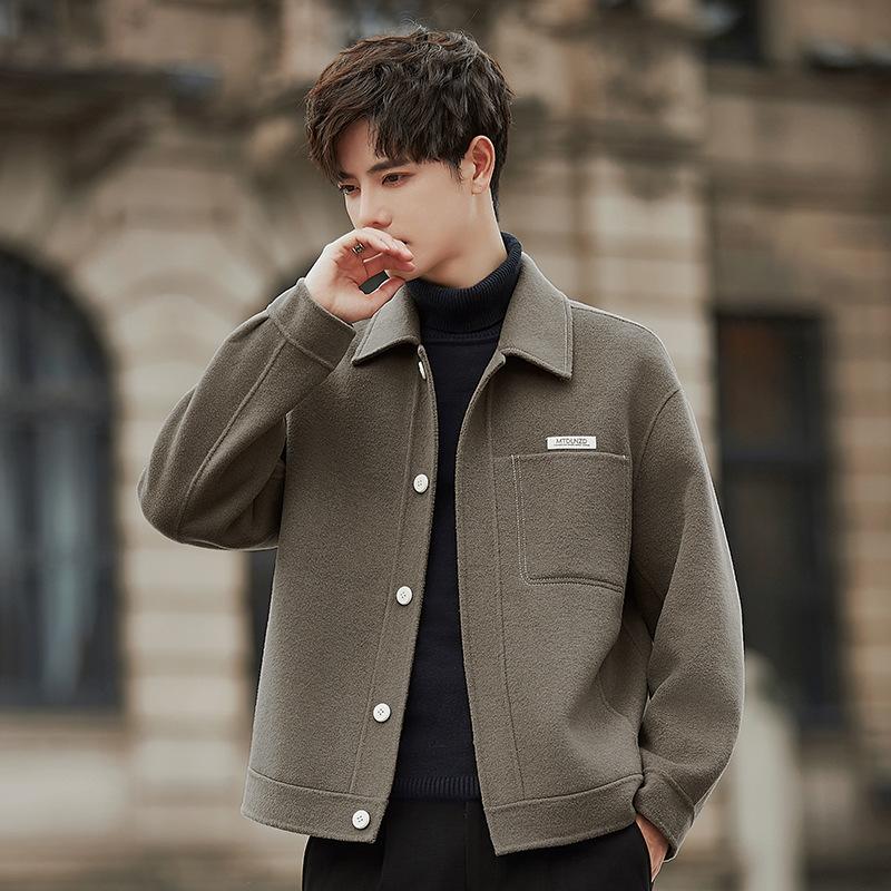 Jiming Thread Wool Woolen Jacket Autumn and Winter High-end Short Double-sided Non-cashmere Jacket Top