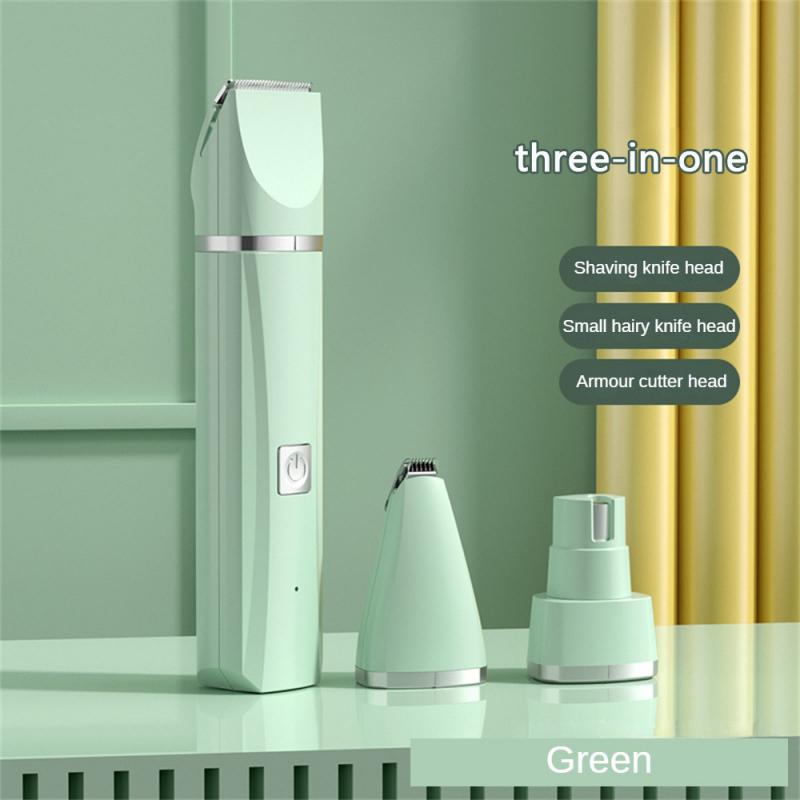 In 1 Electric Dog Cat Hair Cutter Pet Grooming Clipper Professional Cat Nail Grinder Dog Hair Trimmer Rechargeable Poodle Paws