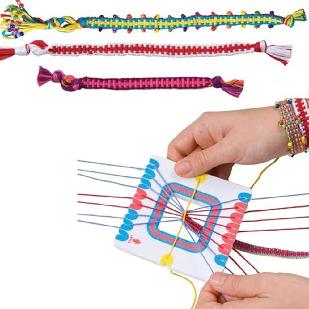 Children's DIY Bracelet Bead Loose Weaving Hand Rope Toy Creative Handmade Bead String Jewelry Girl Pretend Play Toy Gift
