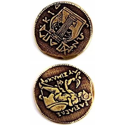 Antique Gold Metal Coin 1 Piece