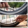 2Pcs Valve Stem Removal Tool, Stainless Steel Motorcycle Keychain, Valve Stem Puller Remover Core Tire Valves Stem Tool Portable Repair Accessories
