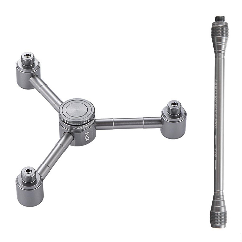 Camping Gas Tank Connector 1 to 4 Outdoor Gas Tank Adapter with Extension Rod for Gas Lamps