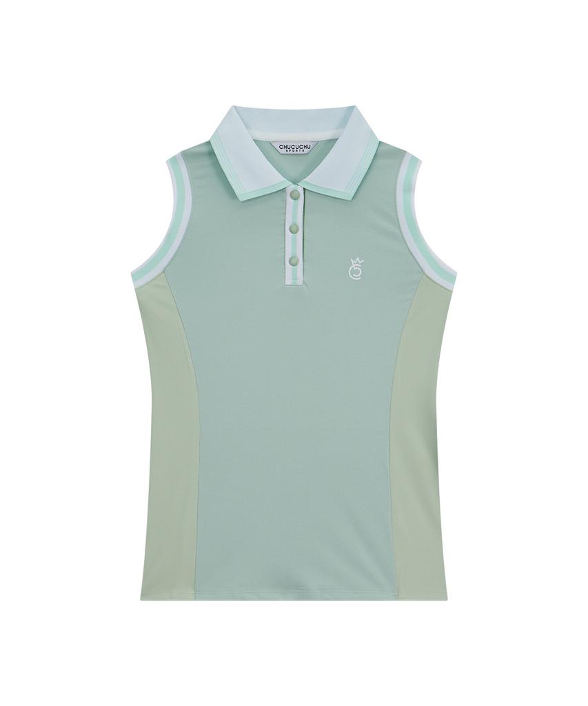 CHUCUCHU Cooling Collar Sleeveless Top (Light Green) Cbfss-Ts010W