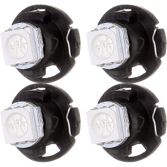

cciyu 4 Pack Blue 1-5050 SMD T4.7 Neo Wedge LED A/C Lights 12mm Bright Blue T5 T1.25 Neo Wedge Base Replacement fit for 1990-1997 For Honda For