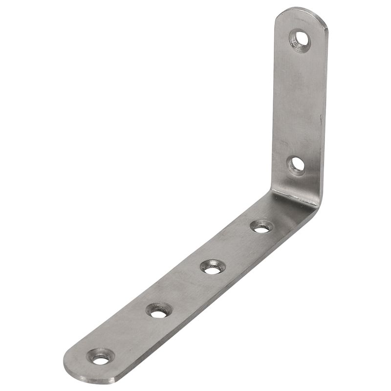 ABUL-5Pcs 125X75mm L Shape Stainless Steel Shelf Corner Brace Angle Bracket
