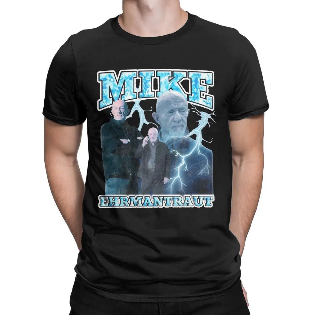 Vintage Mike Ehrmantraut Breaking Bad Vintage 90's Retro T-Shirts for Men Round Neck Cotton T Shirt Short Sleeve Tees Gift Tops