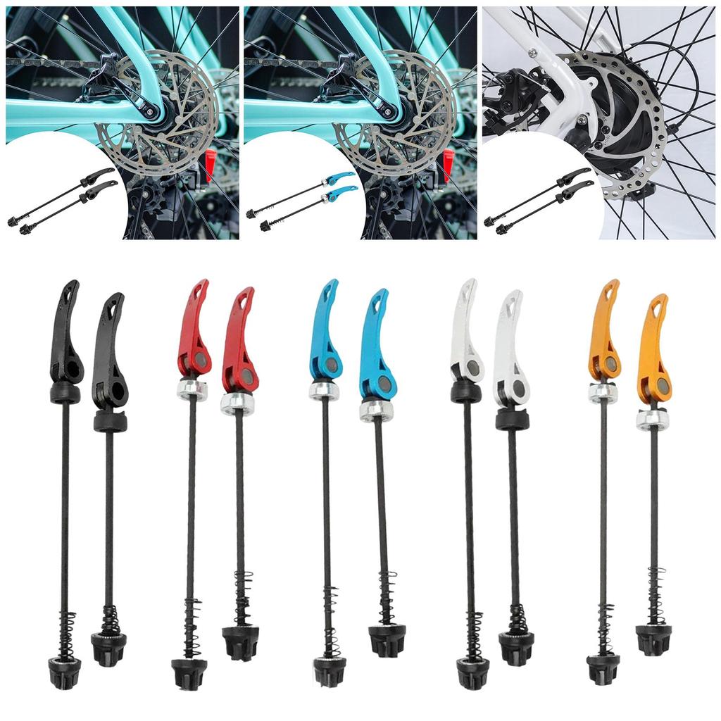 Bike Quick Release Skewer Replacement Set Metal Front Rear Wheel Hub Axles for Mountain Bikes 29