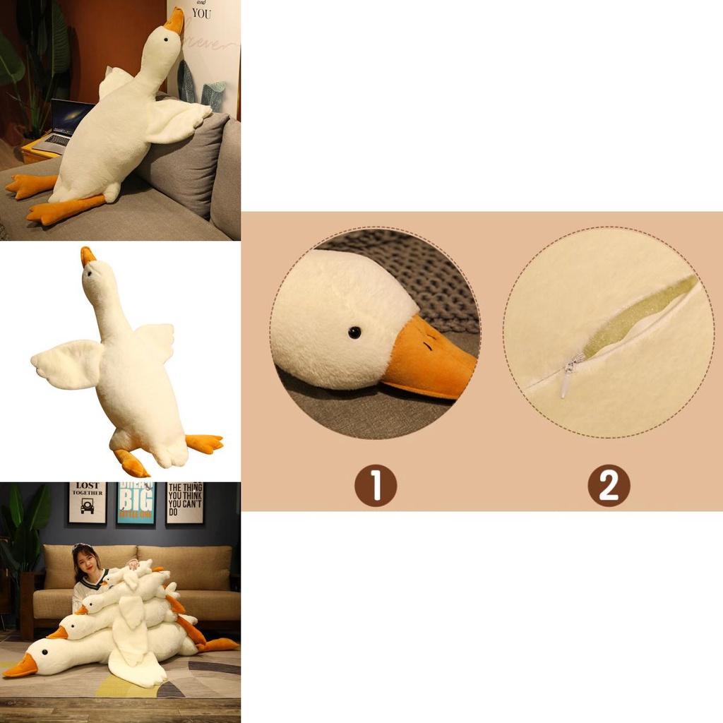 Magnificent White Goose Plush Sleeping Toy Soft Cushion Gift