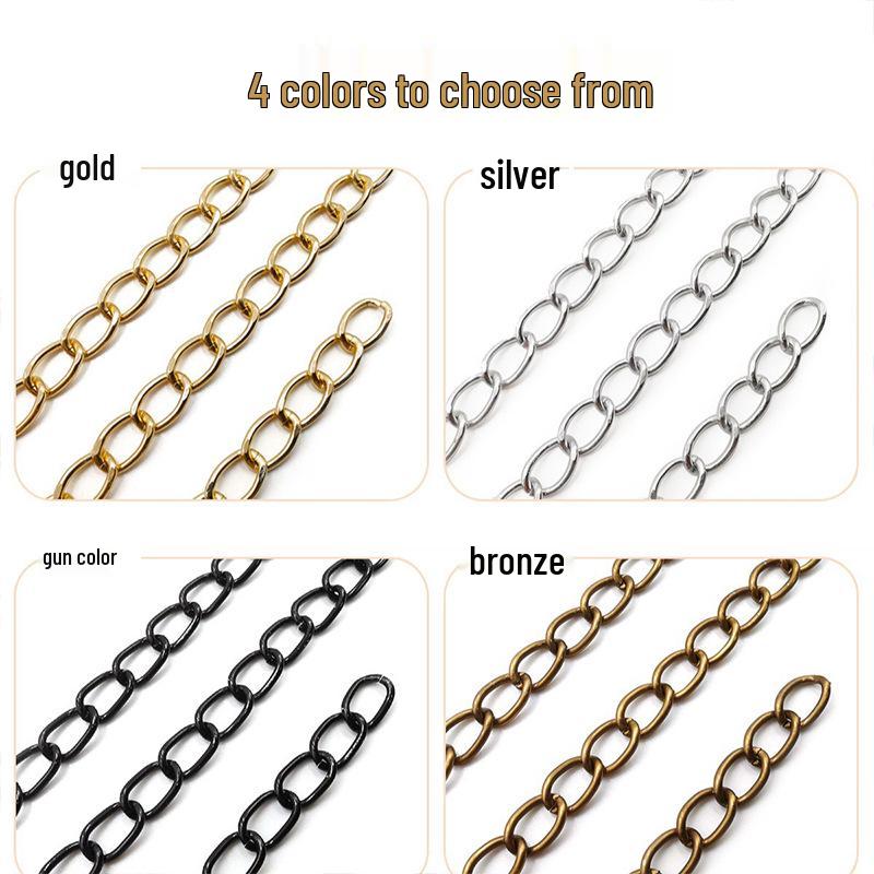 DIY Hliníkový reťazový luster záves - Zlatý a strieborný strapec pre kostýmy a dekoráciu