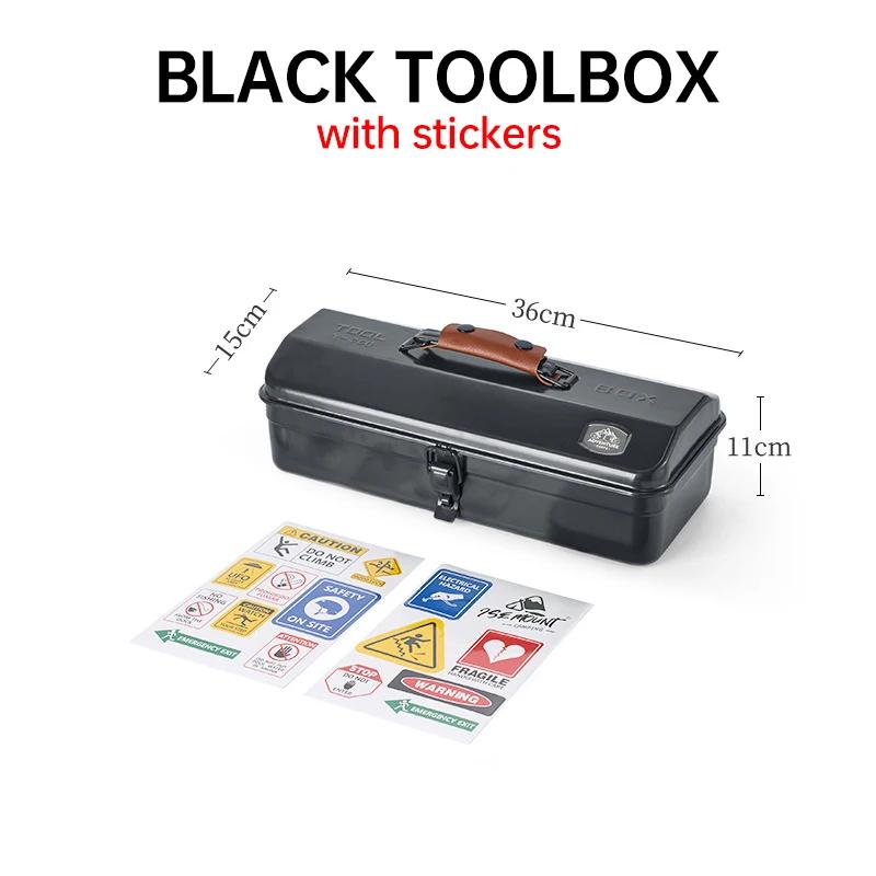 Metal Tool Storage Box, Portable Sturdy and Shock-resistant Suitcase, Waterproof and Moisture-proof Camping Sundries Storage Box