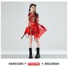 Chinese Red Dragon Jazz Dance Skirt Set - Girls' Fashion Show & Street Dance Costume