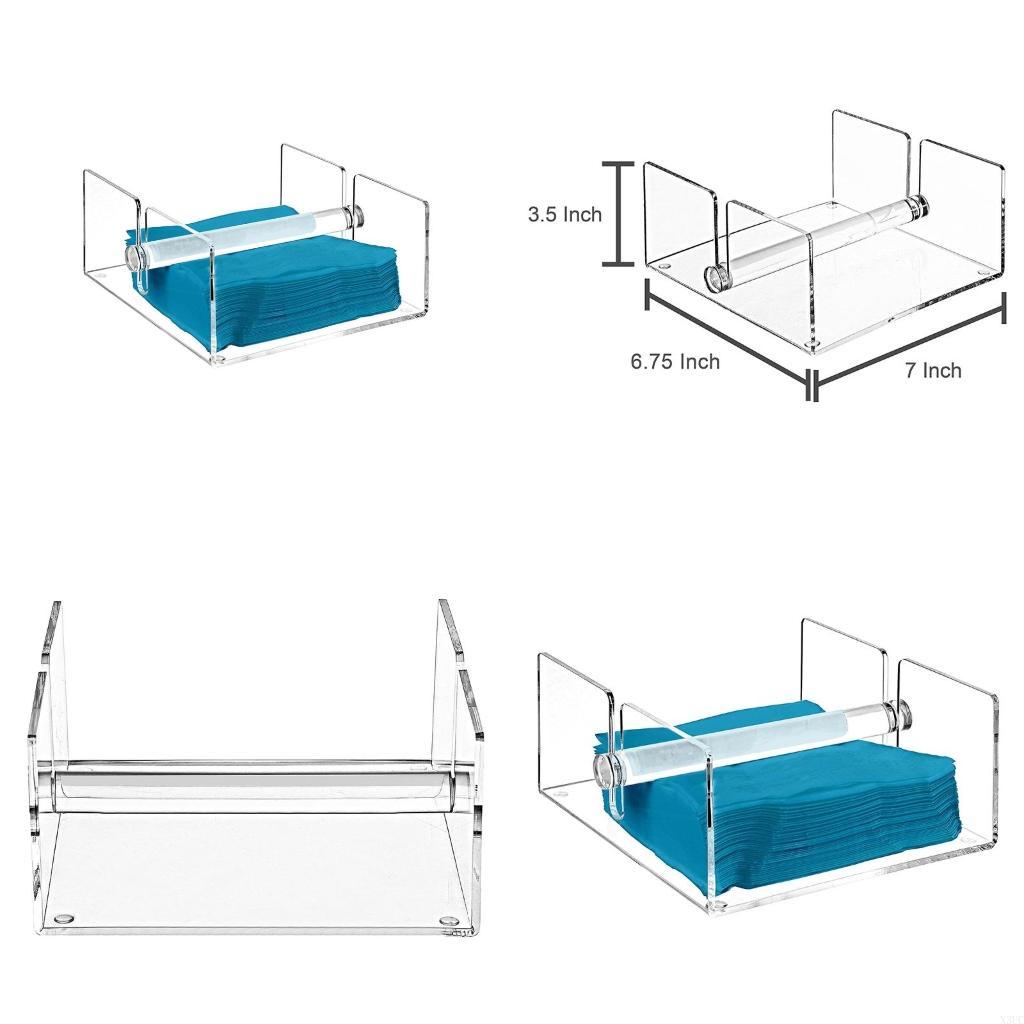 

Acrylic Guest Towel Napkin Holder Clear Paper Hand Towels Storage Tray for Kitchen Dining Room Bathroom Table Decorative X3UC CN