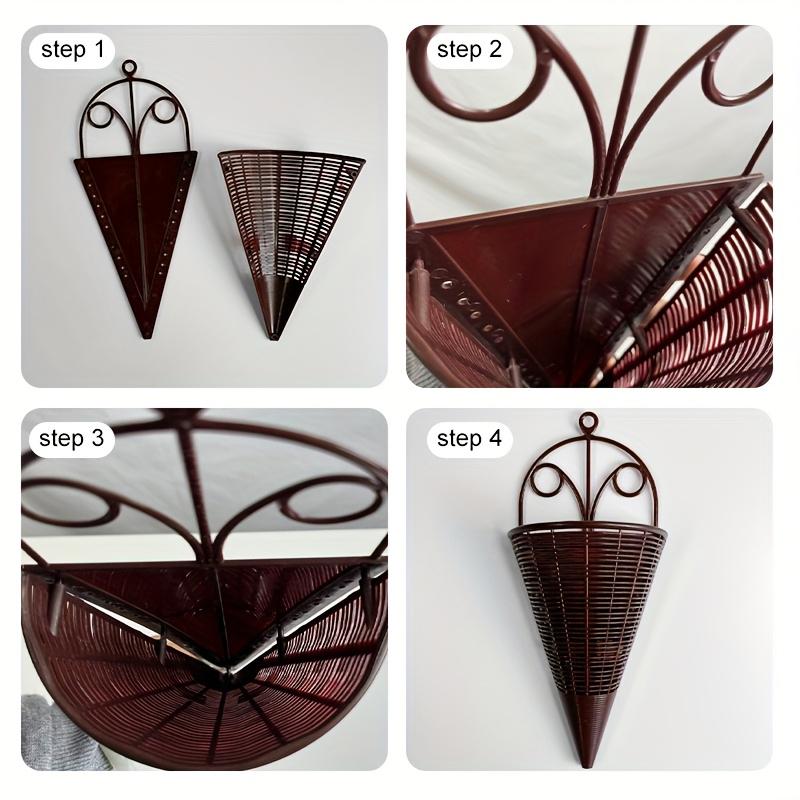 2 Piezas Contenedor para Arreglos Florales Oficina Colgante de Pared Cesta de Flores Arreglo Mesa de Centro Multicolor