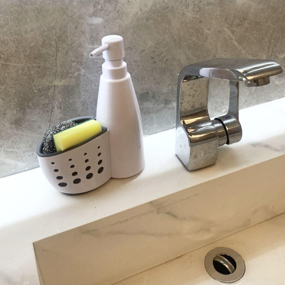 Anti-slip Detergent Storage Box Refillable Sponge Holder Liquid Dispenser  Washbasin