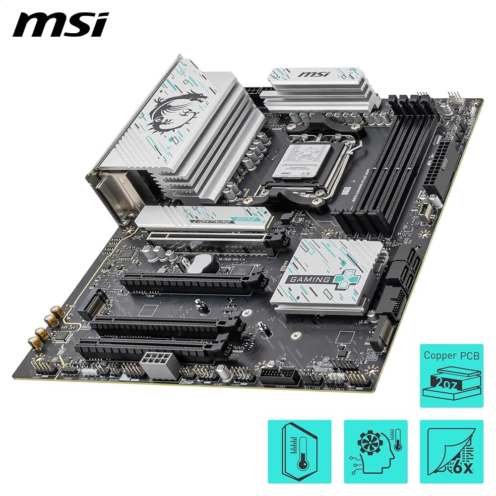 MSI B850 Gaming Plus WiFi Motherboard, ATX - Supports AMD Ryzen 9000/8000/7000 Processors, AM5 - DDR5 Memory Boost 8200+ MT/s (OC), PCIe 5.0 X16 & 4.0