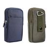 Nylon Mobile Phone Waist Bag with Double Zippers for Men